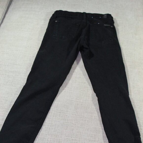 7 for All Mankind b(air) the ankle skinny Black Jeans - Picture 2 of 6